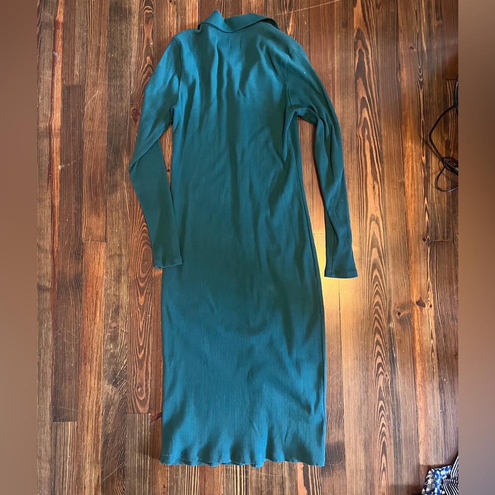 GAP Cotten Teal Long-Sleeve Dress